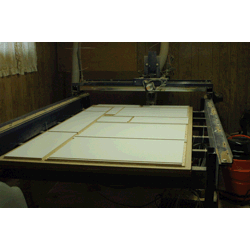 CNC cut cabinet pieces on CNC router