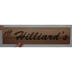 laser engraved red cedar